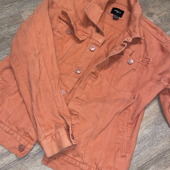 Orange Denim Jacket - Picture 1 of 2
